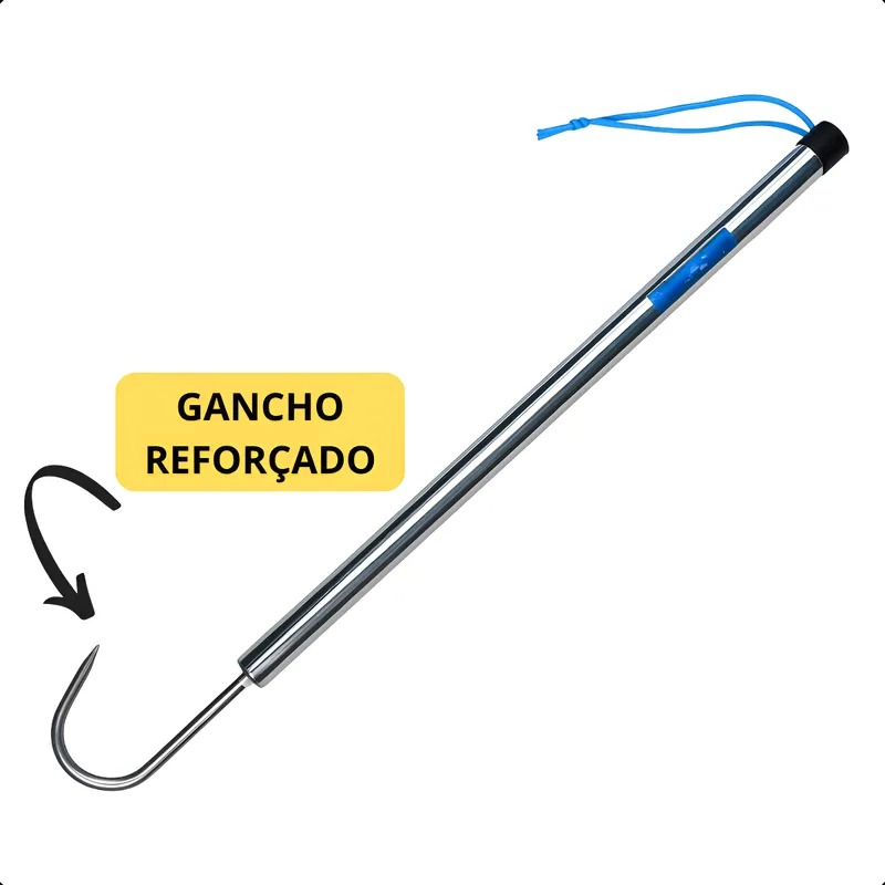 Anzol Fisga Bicheiro Sol E Lua 1 Ponta Aço Carbono 60 Cm